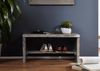 Garderobenbank Akazie 81x30x40 grau lackiert PURE ACACIA #916 Bild 3