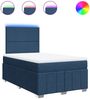 vidaXL Boxspringbett mit Matratze Blau 120x200 cm Stoff 3293934 Bild 2
