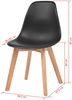 vidaXL Esszimmerstühle 6 Stk. Schwarz Kunststoff [244779] Bild 5