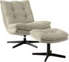 Jockenhöfer Gruppe Relaxsessel Kasper, B: 76 cm, Sitzhöhe: 47 cm, Set: mit Hocker, 360° Drehfunktion, Cord Bild 4