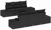vidaXL Garten-Sofa-Set mit Kissen 8 pcs Schwarz Poly-Rattan 3355622 Bild 2