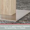 UNO Bartisch 70 x 70 x 107 cm Tischplatte und Säulengestell Holzwerkstoff foliert, Eiche Sonoma Optik, Küchentisch, Küchentresen, quadratischer Stehtisch, Bodenplatte Edelstahl gebürstet Bild 5