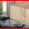 UNO Bartisch 70 x 70 x 107 cm Tischplatte und Säulengestell Holzwerkstoff foliert, Eiche Sonoma Optik, Küchentisch, Küchentresen, quadratischer Stehtisch, Bodenplatte Edelstahl gebürstet Bild 3