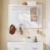 SoBuy FHK36-W Wandgarderobe, MDF, Lackiert, Weiß, 100 x 70 x 20 cm Bild 2
