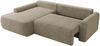 Ecksofa, L-förmiges, lose Kissen, DL-Schlaffunktion, (H 100 x T 187 x B 273 cm) - CUBO L - Struktur Dunkelbeige - linke Seite Bild 5