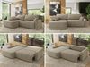 Ecksofa, L-förmiges, lose Kissen, DL-Schlaffunktion, (H 100 x T 187 x B 273 cm) - CUBO L - Struktur Dunkelbeige - linke Seite Bild 2