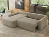 Ecksofa, L-förmiges, lose Kissen, DL-Schlaffunktion, (H 100 x T 187 x B 273 cm) - CUBO L - Struktur Dunkelbeige - linke Seite Bild 4
