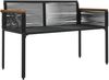 vidaXL Bank Outdoor Schwarz und Türkis 117 x 54 x 74,5 cm Poly-Rattan 42025242 Bild 4