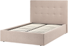 Bett mit Stauraum Bouclé LORIENT 120 x 200 cm Beige Bild 4