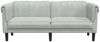 vidaXL Sofa 2-Sitzer Hellgrau Samt 372575 Bild 4