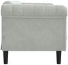 vidaXL Sofa 2-Sitzer Hellgrau Samt 372575 Bild 5