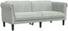 vidaXL Sofa 2-Sitzer Hellgrau Samt 372575 Bild 2