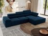 Mks Möbel 'RILASSO' Ecksofa, mit Relax-funktion, Elektrisch verstellbarer Sitz, L-förmige Ecke mit Armlehnen, Wellenfeder, Dunkelblau, Velours, rechts Bild 4