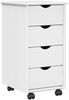 vidaXL Rollschrank Mit Rad Weiß 34 x 39 x 65,5 cm Massivholz Kiefer 42028345 Bild 2