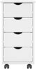vidaXL Rollschrank Mit Rad Weiß 34 x 39 x 65,5 cm Massivholz Kiefer 42028345 Bild 5
