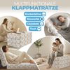 ELONEO Klappmatratze, Gästematratze, 3-teilige Faltmatratze, Schaumstoff extra dick (15cm), waschbar, Bandscheibenwürfel, klappbar, Faltbare Matratze, Erwachsene (Regenbogen, 90 x 200 x 15 cm) Bild 3