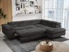 Ecksofa mit Bettfunktion, Modern Sofa, L-form, Einstellbare Kopfstützen, Bettkasten - PETER - Dunkelgrau Plüsch - rechts Bild 5