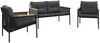 vidaXL 3-tlg. Balkonmöbel-Set mit Kissen Schwarz Stahl 3283635 Bild 2