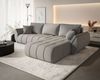 Ecksofa Schlafsofa MISATO Stoff Wind Hellgrau Ottomane Rechts Bild 4