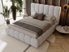 GRAINGOLD Imperial Doppelbett 140x200, mit hohem Kopfteil, Bettkasten, Bouclé-Stoff, Hellgrau Bild 4