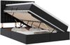 vidaXL Aufbewahrungsbett mit Matratze Schwarz 140 x 190 cm Kunstleder 3371665 Bild 2