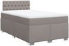 vidaXL Boxspringbett mit Matratze Taupe 120x200 cm Stoff 3288166 Bild 3