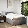 vidaXL Boxspringbett mit Matratze Taupe 120x200 cm Stoff 3288166 Bild 4