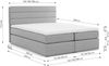 AX LIVING Boxspringbett 160x200 mit Matratze und Topper Sequoio Creme Bild 5