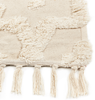 Teppich Baumwolle hellbeige 140 x 200 cm geometrisches Muster Kurzflor ITANAGAR Bild 5