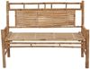 vidaXL Gartenbank mit Auflage 120 cm Bambus 3063887 Bild 3