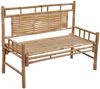 vidaXL Gartenbank mit Auflage 120 cm Bambus 3063887 Bild 2