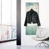 Queence Garderobe - "Pink Flamingo" Druck auf hochwertigem Arcylglas inkl. Edelstahlhaken und Aufhängung, Format: 50x120cm Bild 2