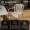 STEELSØN 'Pincoya' Gartenstuhl, weiß, Kunststoff, wetterfest und UV-beständig, Balkonstuhl stapelbar, bis 120 kg belastbar, 2er Set Bild 2