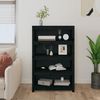 vidaXL Bücherregal Schwarz 80x35x126 cm Massivholz Kiefer 821688 Bild 3