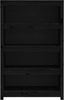 vidaXL Bücherregal Schwarz 80x35x126 cm Massivholz Kiefer 821688 Bild 5