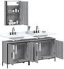 vidaXL 3-tlg. Badmöbel-Set Grau Sonoma Holzwerkstoff 3214793 Bild 4