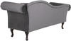 Chaiselongue Samtstoff grau rechtsseitig LATTES Bild 5