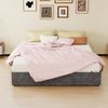 Bett 160x200 cm Grau – Polsterbett mit stabilem Metallrahmen, Matratze und Kopfteil nicht enthalten Bild 3
