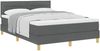 vidaXL Boxspringbett mit Kissen Dunkelgrau 140 x 200 cm Stoff 3338847 Bild 2