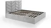 Vente-unique - JUSTANI Bett Stoff Grau - B 213 cm x H 106 cm x L 190 cm Bild 2