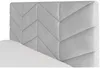Vente-unique - JUSTANI Bett Stoff Grau - B 213 cm x H 106 cm x L 190 cm Bild 5