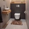OnlyWow WC-Vorleger Baum - Ringe - Braun, Höhe 10 mm, Polyester, Rechteckig, WC Teppich, Toilettenvorleger, Toilettenteppich, Badematte 60x40 cm Bild 4