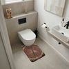 OnlyWow WC-Vorleger Baum - Ringe - Braun, Höhe 10 mm, Polyester, Rechteckig, WC Teppich, Toilettenvorleger, Toilettenteppich, Badematte 60x40 cm Bild 2