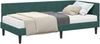 vidaXL Eckbettgestell mit Matratze mit Kopfteil 2 pcs Grün Samt 3393910 Bild 2