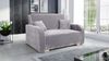 Wohnero24 Lirena 2 Schlafsofa 136x95 cm mit Bettfunktion 113x195 cm – 2-Sitzer Cord Sofa ausziehbar mit Bettkasten, kleines Schlafsofa für Wohnzimmer - Hellgrau Bild 3
