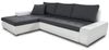 Ecksofa mit Schlaffunktion Faris - Couch mit Bettkasten, Big Sofa, Sofagarnitur, Couchgarniitur, Polsterecke (Weiß + Dunkelgrau (Madryt 120 + Inari 94), Ecksofa Links) Bild 4
