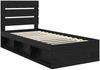 vidaXL Bettrahmen Schwarz 90 x 200 cm Massives Kiefernholz 3411785 Bild 4
