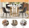 MODFU Essgruppe Stylisches Esstisch,Esszimmerstühle,Esstisch-Set, (Moderner runder Esstisch 80×80×76 cm mit verstellbaren Metallbeinen, langlebiger MDF-Marmor-Tischplatte & hoher Tragfähigkeit, 1-tlg) Bild 4