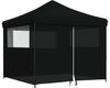 vidaXL Party-Zelt Schwarz 292 x 292 x 315 cm Oxford-Stoff 42023572 Bild 3