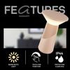 BRILONER - Pilia LED Tischlampe kabellos IP44 mit Touch, dimmbar, warmweißes Licht, Tischlampe Akku, Nachttischlampe, Leselampe, LED Lampe, German Design Award Winner 2026, 15x24 cm, Beige Bild 3